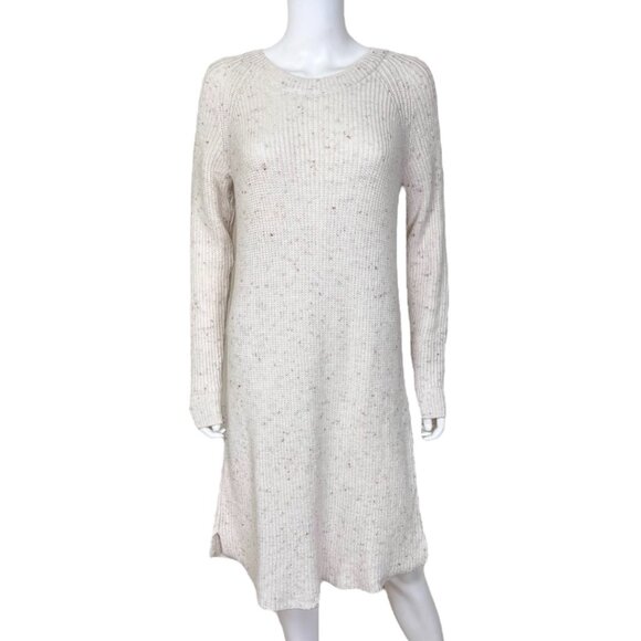 Madewell Curved Hem Sweater Dress in Donegal Pearl - sz Small - Picture 5 of 9